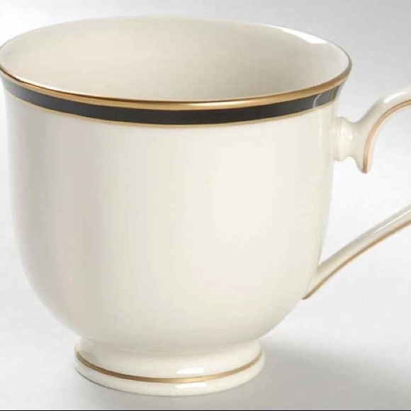 7 Lenox URBAN LIGHTS Cups - Very Elegant Black Bands, Gold Trim - Picture 2 of 12